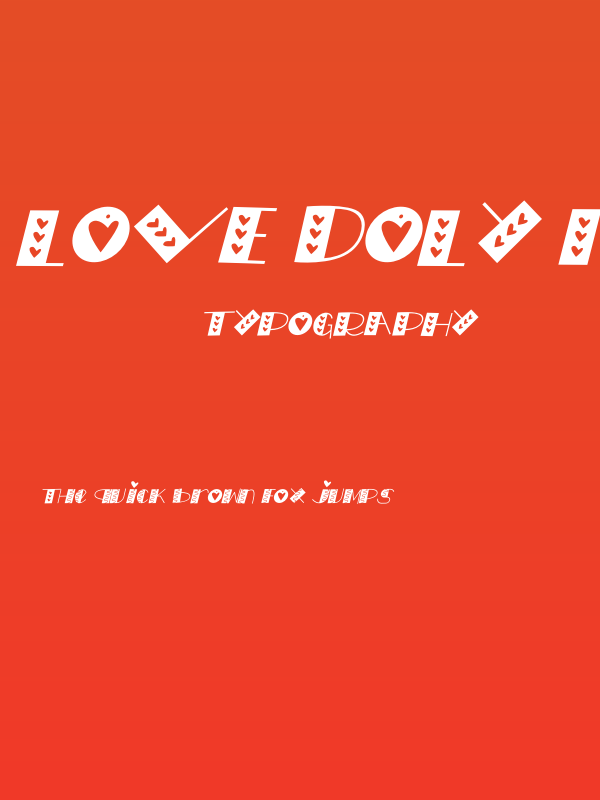 LOVE doly Italic Poster