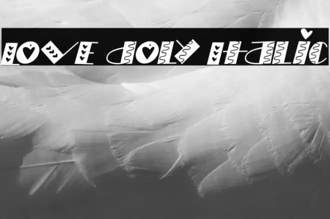 LOVE doly Italic Font examples