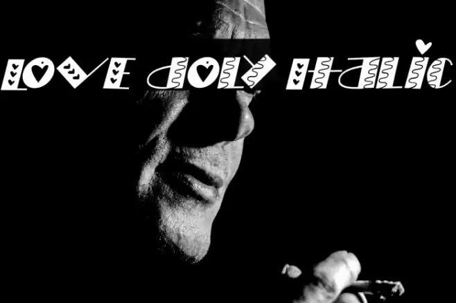 LOVE doly Italic Font examples