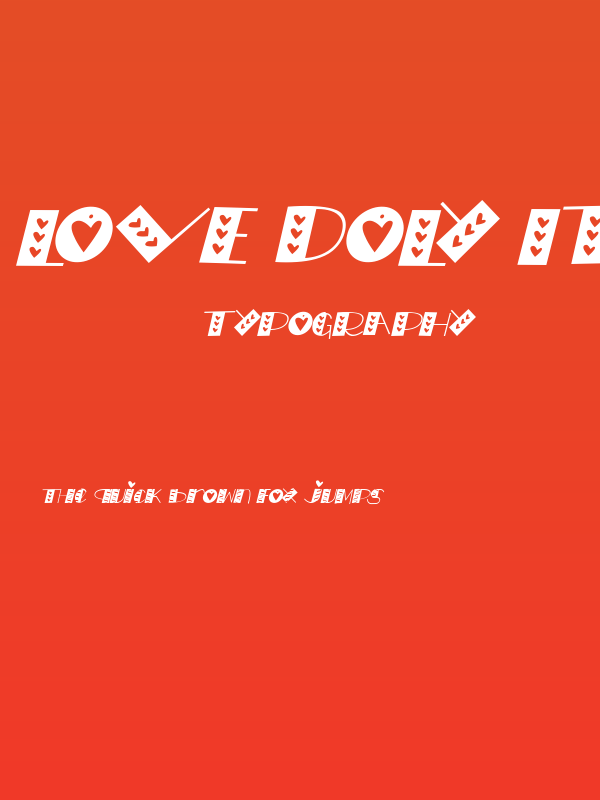 LOVE doly Italic Poster