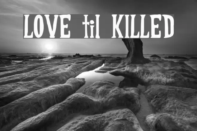 LOVE til KILLED Font examples