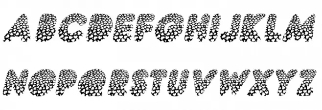 LOVEHEARTZ PERSONAL USE Bold Italic 字体 大写