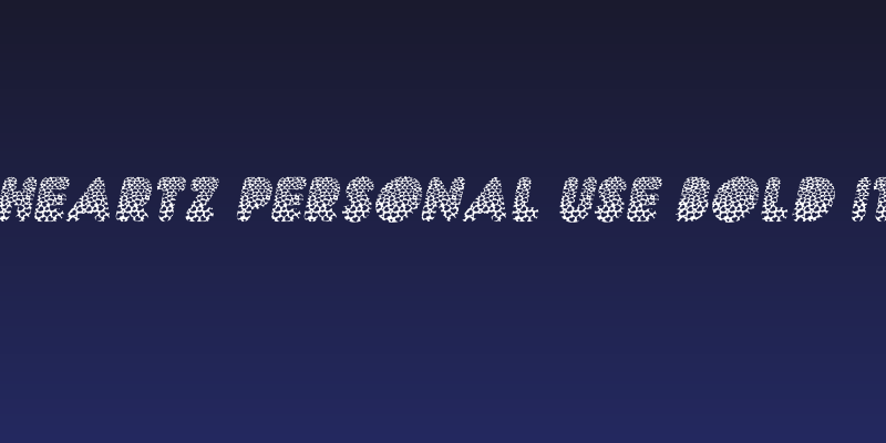 LOVEHEARTZ PERSONAL USE Bold Italic Social Header