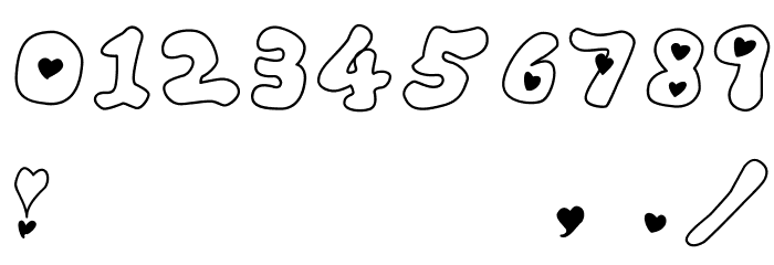 LOVELOVE_Ahan Font OTHER CHARS