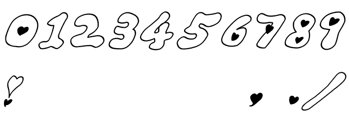 LOVELOVE_AhanIyan Font OTHER CHARS