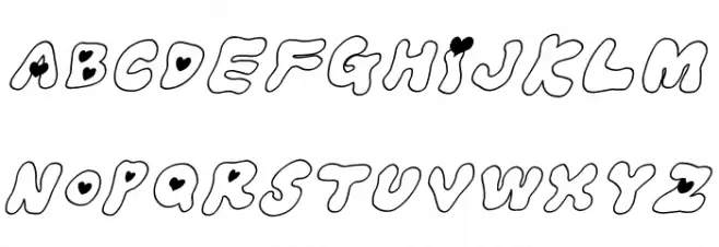 LOVELOVE_AhanIyan Fonte MAIÚSCULAS