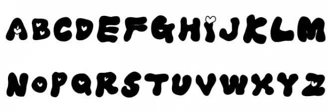 LOVELOVE_Ufun Fonte MAIÚSCULAS