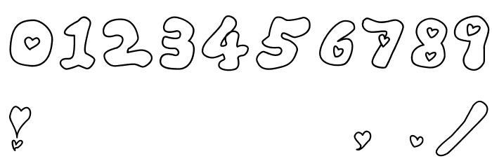 LOVELOVE_UfunAhan Font OTHER CHARS