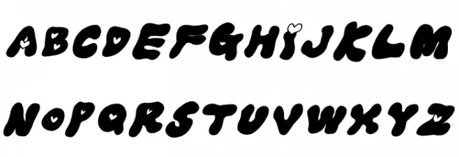 LOVELOVE_UfunIyan Шрифта ВЕРХНИЙ