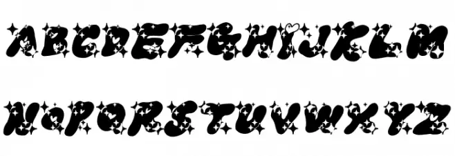 LOVELOVE_UfunIyanRamee Font Litere mari