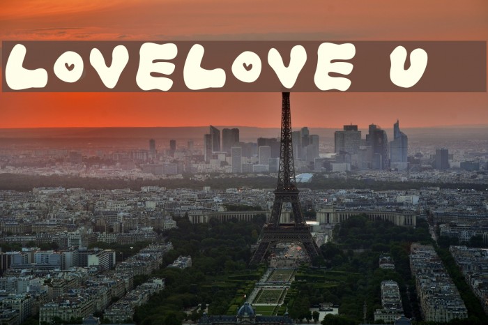 LOVELOVE_Ufun Font examples