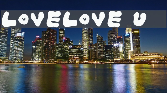 LOVELOVE_Ufun Font examples