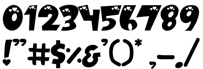 LOVELY HEART Font OTHER CHARS