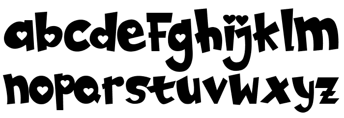 LOVELY HEART Font LOWERCASE