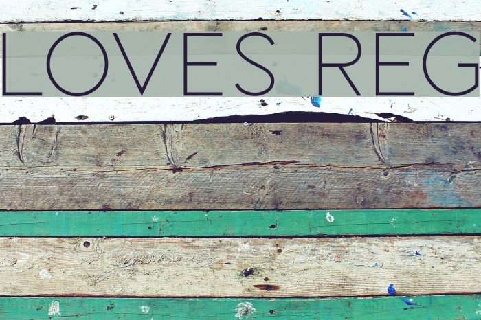 LOVES REG Font examples