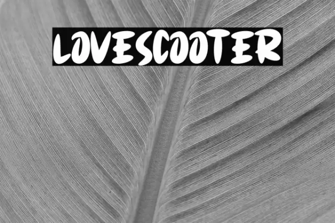 LOVESCOOTER Font examples