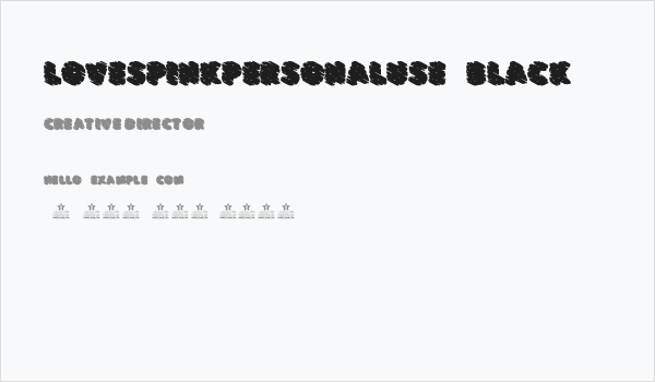 LOVESPINKPERSONALUSE-Black Business Card