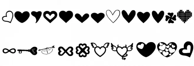 LOVE_AMY Font Litere mari