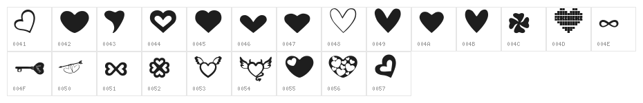 LOVE_AMY Character Map