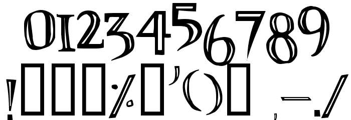 LOlivier Irregular Font OTHER CHARS