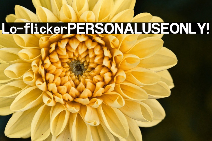 Lo-flicker PERSONAL USE ONLY! Example 3