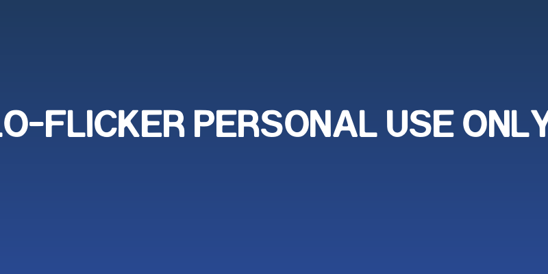 Lo-flicker PERSONAL USE ONLY! Social Header