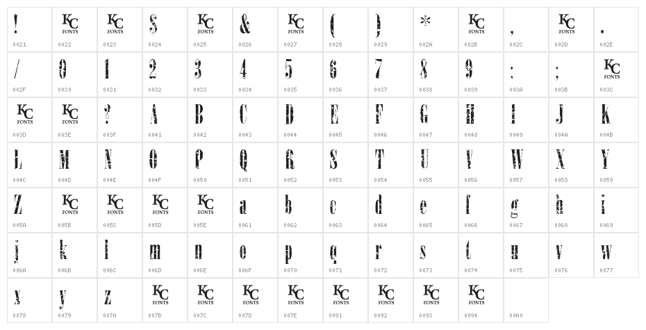Load Up On Guns Character Map