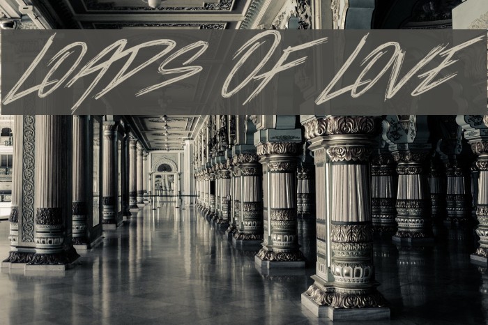 Loads Of Love Font examples