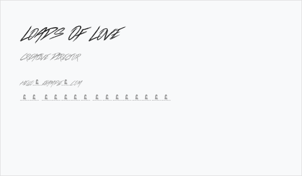 Loads Of Love Business Card