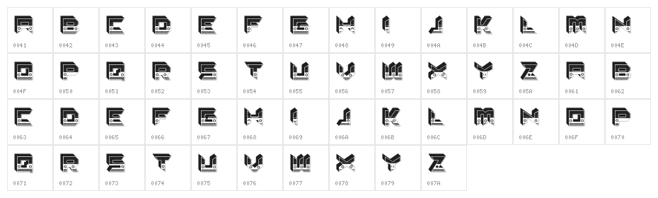 Lobby Regular Character Map