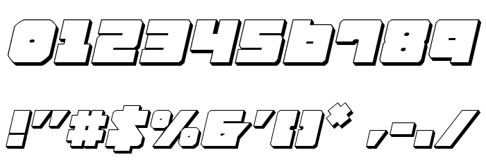 Lobo Tommy 3D Italic Font OTHER CHARS