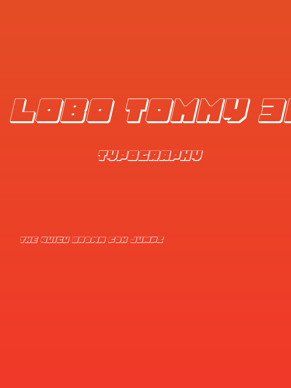 Lobo Tommy 3D Italic Poster