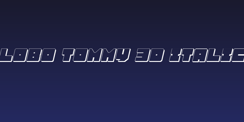 Lobo Tommy 3D Italic Social Header