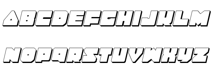 Lobo Tommy 3D Italic Font LOWERCASE