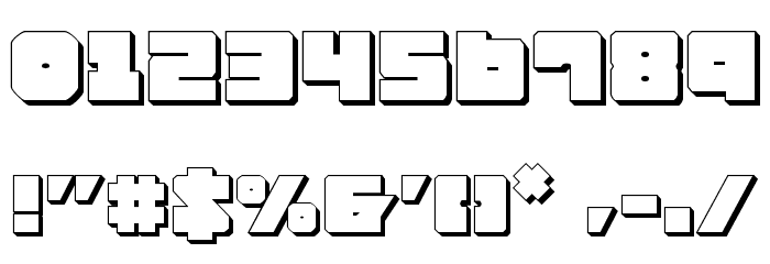 Lobo Tommy 3D Font OTHER CHARS