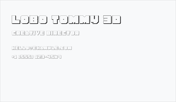 Lobo Tommy 3D Business Card