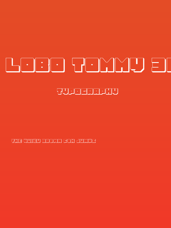 Lobo Tommy 3D Poster