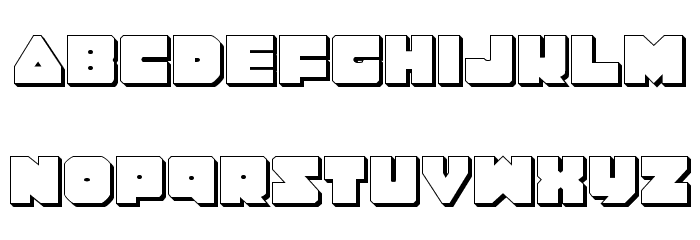 Lobo Tommy 3D Font LOWERCASE