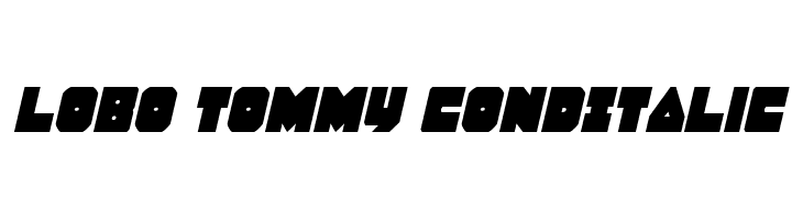 Lobo Tommy CondItalic Font