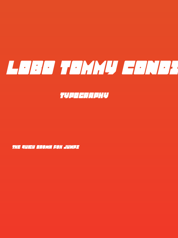 Lobo Tommy CondItalic Poster