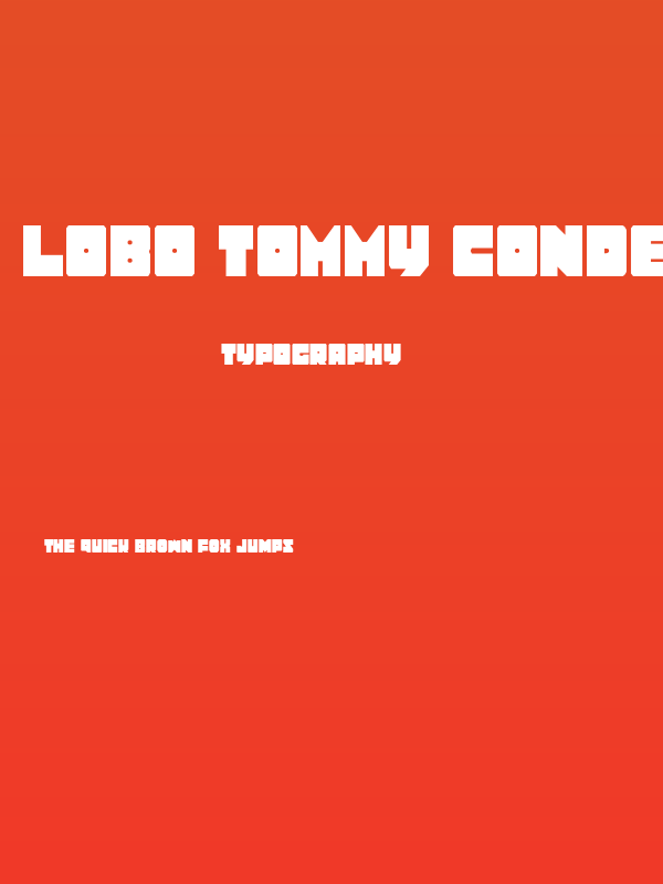 Lobo Tommy Condensed Poster