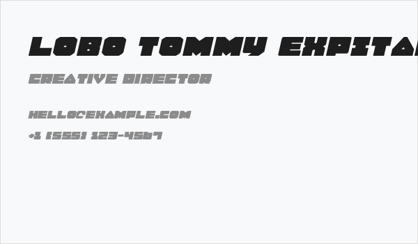 Lobo Tommy ExpItalic Business Card
