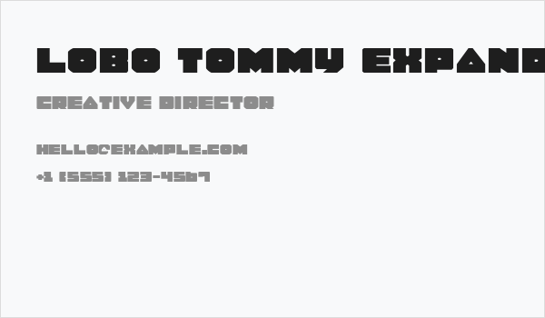 Lobo Tommy Expanded Business Card