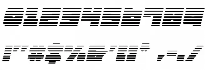 Lobo Tommy Gradient Italic Font OTHER CHARS