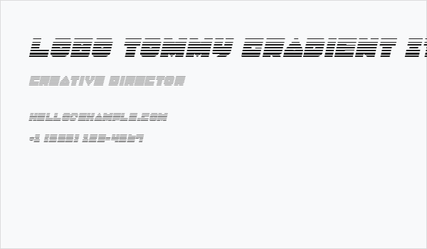 Lobo Tommy Gradient Italic Business Card
