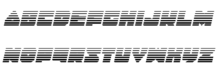 Lobo Tommy Gradient Italic Font LOWERCASE
