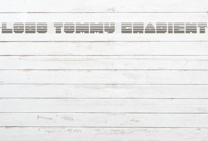 Lobo Tommy Gradient Font examples