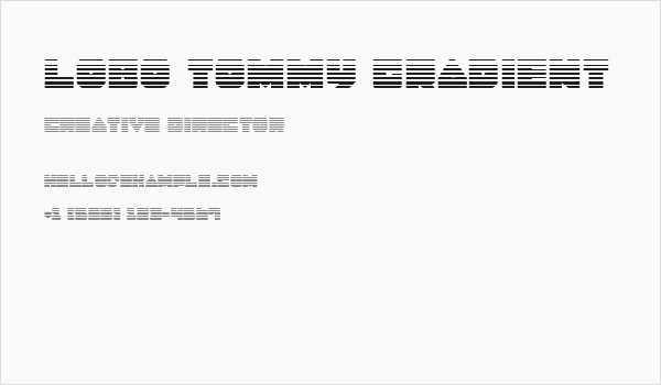 Lobo Tommy Gradient Business Card