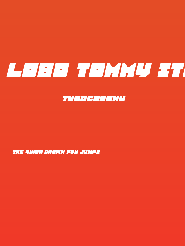 Lobo Tommy Italic Poster