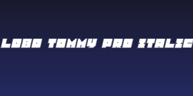 Lobo Tommy Pro Italic Social Header